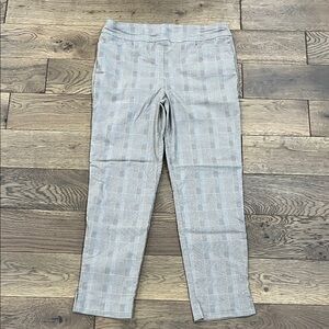 Chico's Tan Plaid Soft Stretch Regular Length Women's Summer Trousers 1R/US-8R